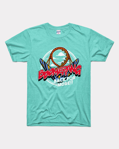 Teal Worlds of Fun Boomerang Back for More Vintage T-Shirt