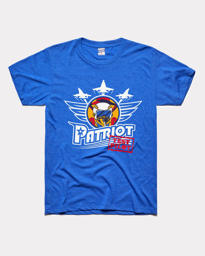Royal Blue Worlds of Fun Patriot Test Pilot Vintage T-Shirt