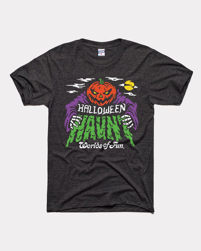 Black Worlds of Fun Halloween Haunt Vintage T-Shirt