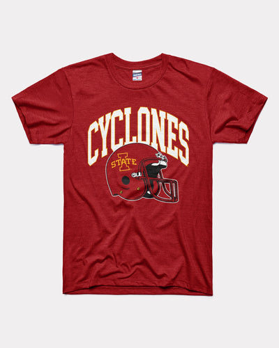 Cardinal Iowa State Cyclones Football Helmet Vintage T-Shirt