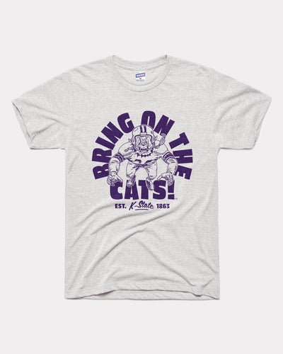 Ash Grey Kansas State Wildcats Bring on the Cats Est. 1863 Vintage T-Shirt