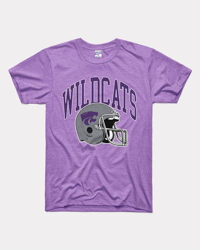 Lavender Kansas State Wildcats Football Helmet Vintage T-Shirt