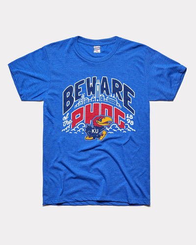 Royal Blue KU Jayhawks Beware of the Phog Vintage T-Shirt