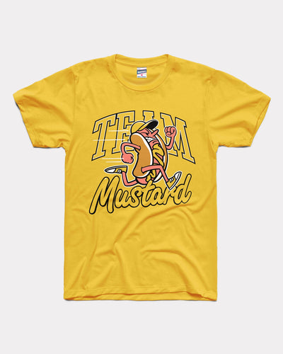 Yellow Team Mustard Hot Dog Derby Vintage T-Shirt