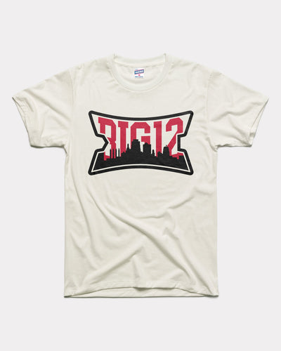 White Big 12 Conference KC Skyline Vintage T-Shirt