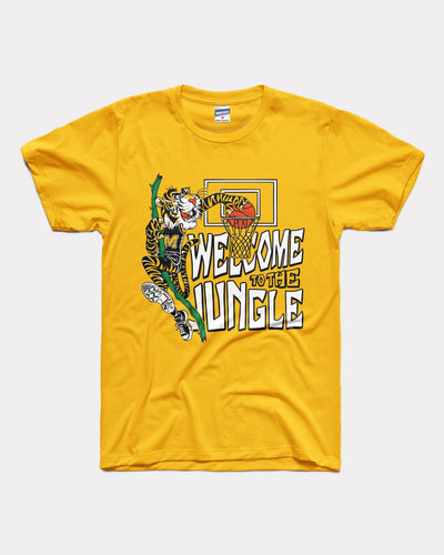Gold Missouri Tigers Basketball Welcome to the Jungle Vintage T-Shirt