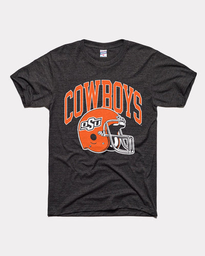 Black Oklahoma State Cowboys OSU Football Helmet Vintage T-Shirt