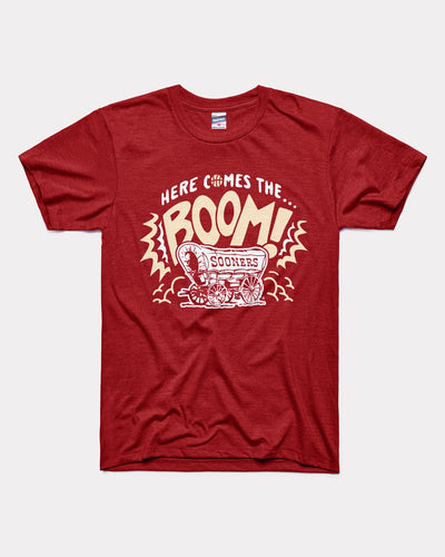 Cardinal Oklahoma Sooners Here Comes the Boom Vintage T-Shirt
