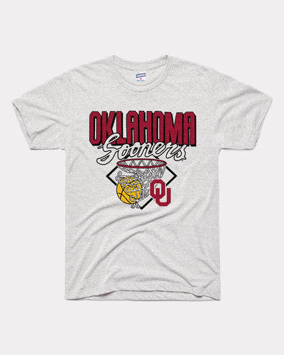 Ash Grey Oklahoma Sooners Basketball Nothing But Net Vintage T-Shirt