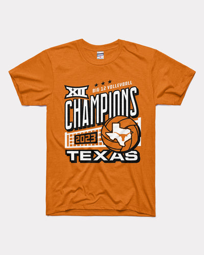 Burnt Orange Big 12 Volleyball Champ Texas Vintage T-Shirt