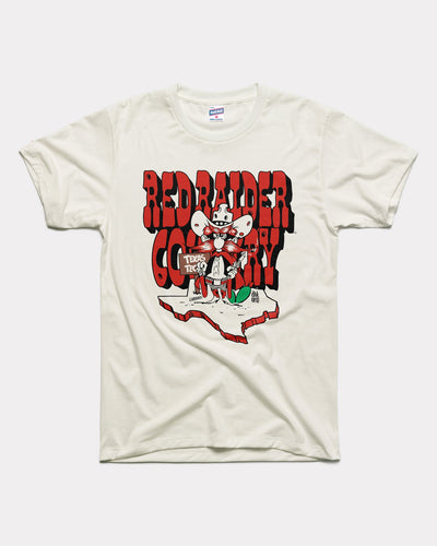 Texas is Red Raider Country Vintage White T-Shirt
