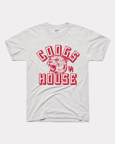 Ash Grey Coogs House UH Houston Cougars Vintage T-Shirt