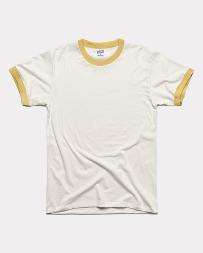 White & Butter Essential Unisex Vintage Ringer T-Shirt
