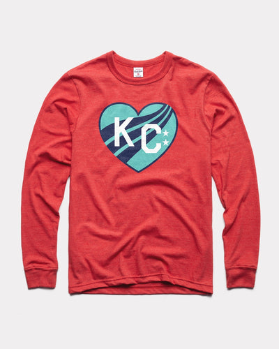Red KC Current KC Heart Long Sleeve T-Shirt