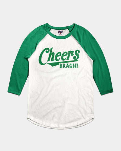 Green & White Cheers Bragh Vintage Raglan T-Shirt