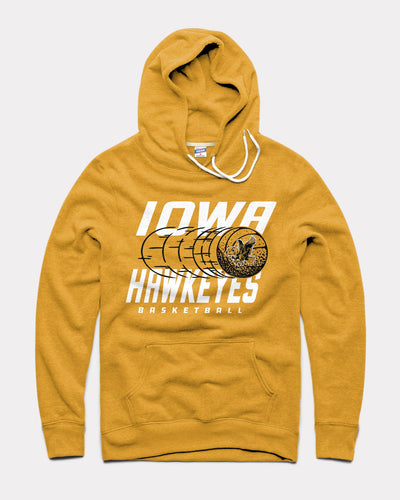 Gold Iowa Hawkeyes Basketball Vintage Hoodie Sweatshirt