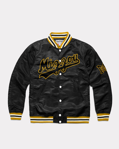 Black Missouri Tigers Mizzou Script Vintage Varsity Jacket Front