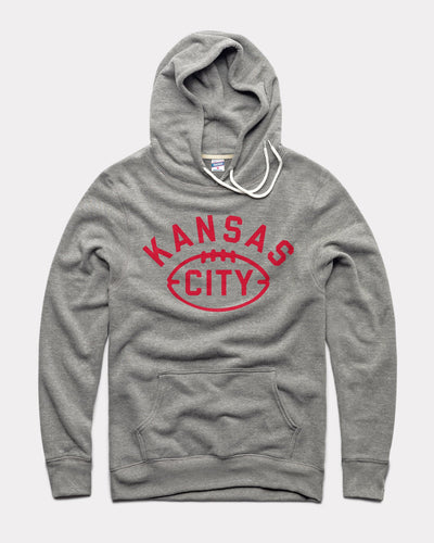 Grey Arrowhead Kansas City Football Vintage Hoodie Sweatshirt