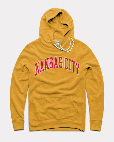 Gold Kansas City Arch Vintage Hoodie Sweatshirt