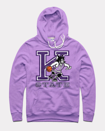 Lavender K-State Wildcats Basketball Vintage Hoodie Sweatshirt