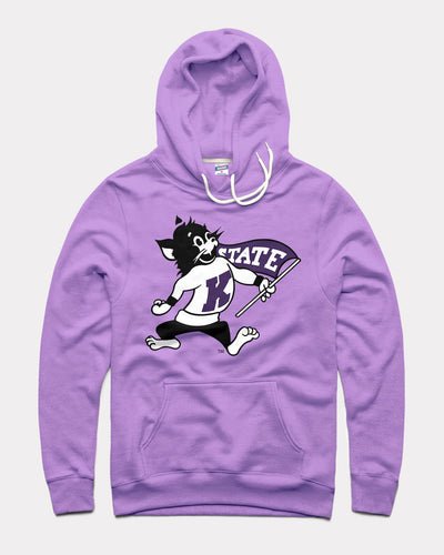 Lavender K-State Wildcats Logo Vintage Hoodie Sweatshirt