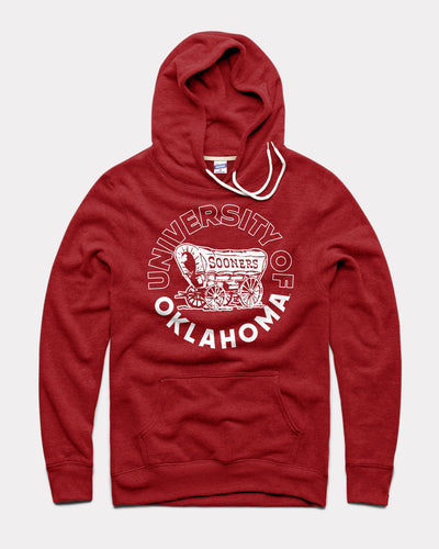 Cardinal University of Oklahoma Circle Vintage Hoodie Sweatshirt