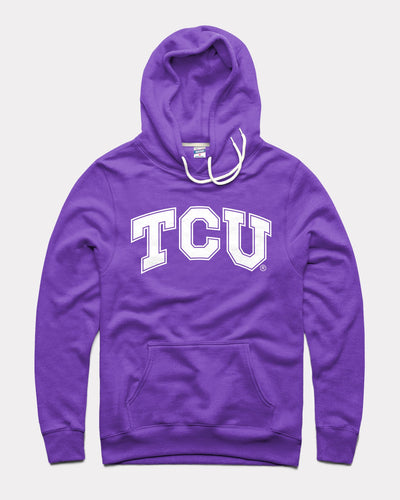 Purple TCU Horned Frogs Logo Vintage Hoodie Sweatshirt