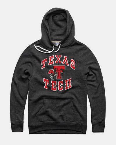 Black TT Monogram Texas Tech Red Raiders Vintage Hoodie Sweatshirt