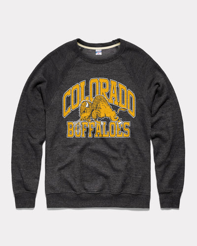 Black Colorado Buffaloes Mascot Arch Vintage Crewneck Sweatshirt