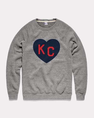 Grey KC Heart Vintage Crewneck Sweatshirt