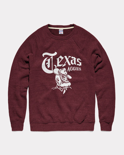 Maroon Texas A&M Aggies Pennant Vintage Crewneck Sweatshirt