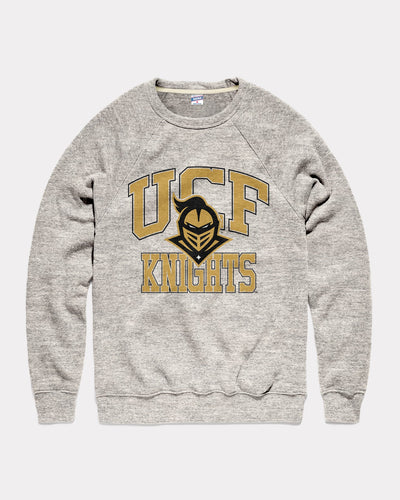 Athletic Grey UCF Knights Mascot Arch Vintage Crewneck Sweatshirt