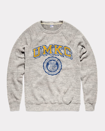 Athletic Grey UMKC Seal Vintage Crewneck Sweatshirt