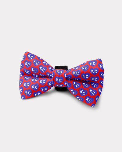 Red & Royal Blue KC Heart Dog Bowtie