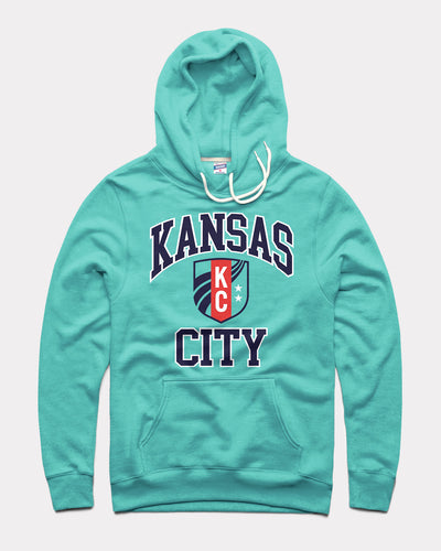 KC Current Shield Teal Hoodie