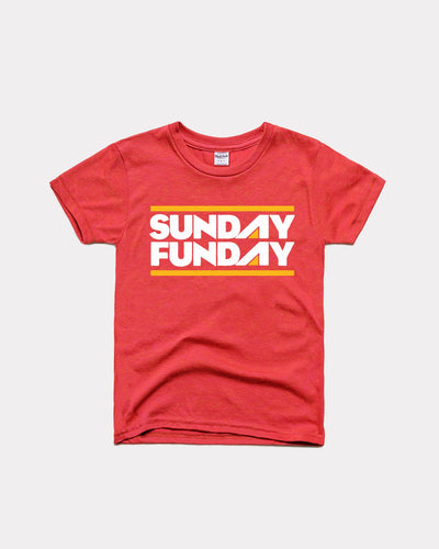 Youth Red Sunday Funday Vintage Arrowhead Youth T-Shirt