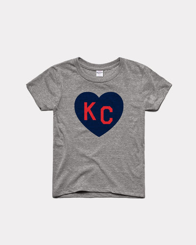 Grey Kids KC Heart Vintage Youth T-Shirt