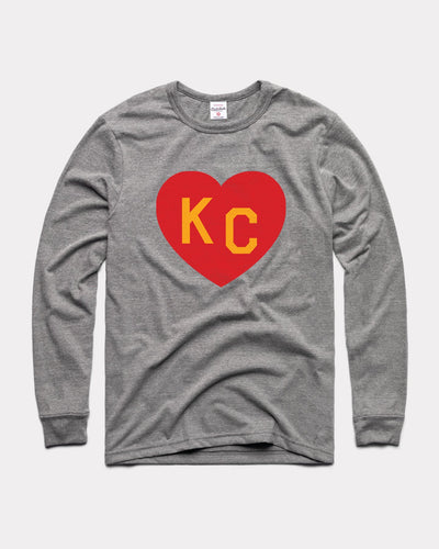 Grey Arrowhead Kingdom KC Heart Vintage Long Sleeve T-Shirt