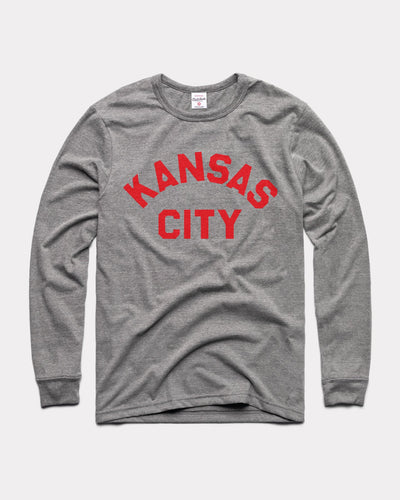 Grey Kansas City Arch Vintage Long-Sleeve T-Shirt