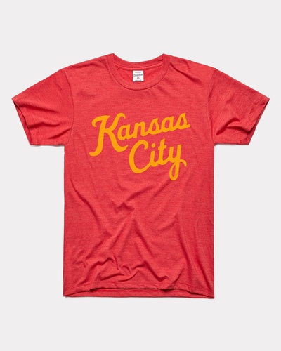 Red Kansas City Script Vintage T-Shirt