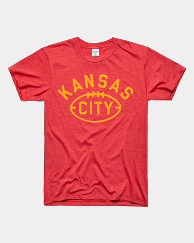 Red Kansas City Arrowhead Football Vintage T-Shirt