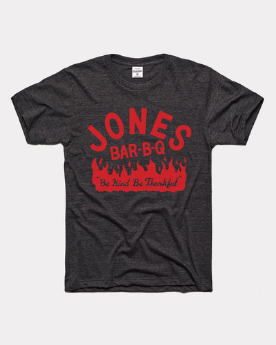 Jones BBQ Be Kind Be Thankful Kansas City Vintage Black T-Shirt