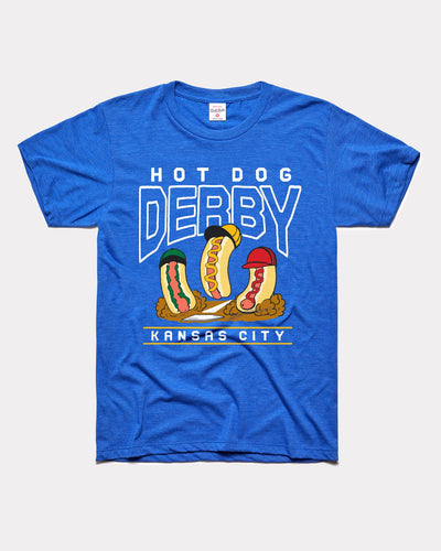 Royal Blue Hot Dog Derby Vintage Heather T-Shirt