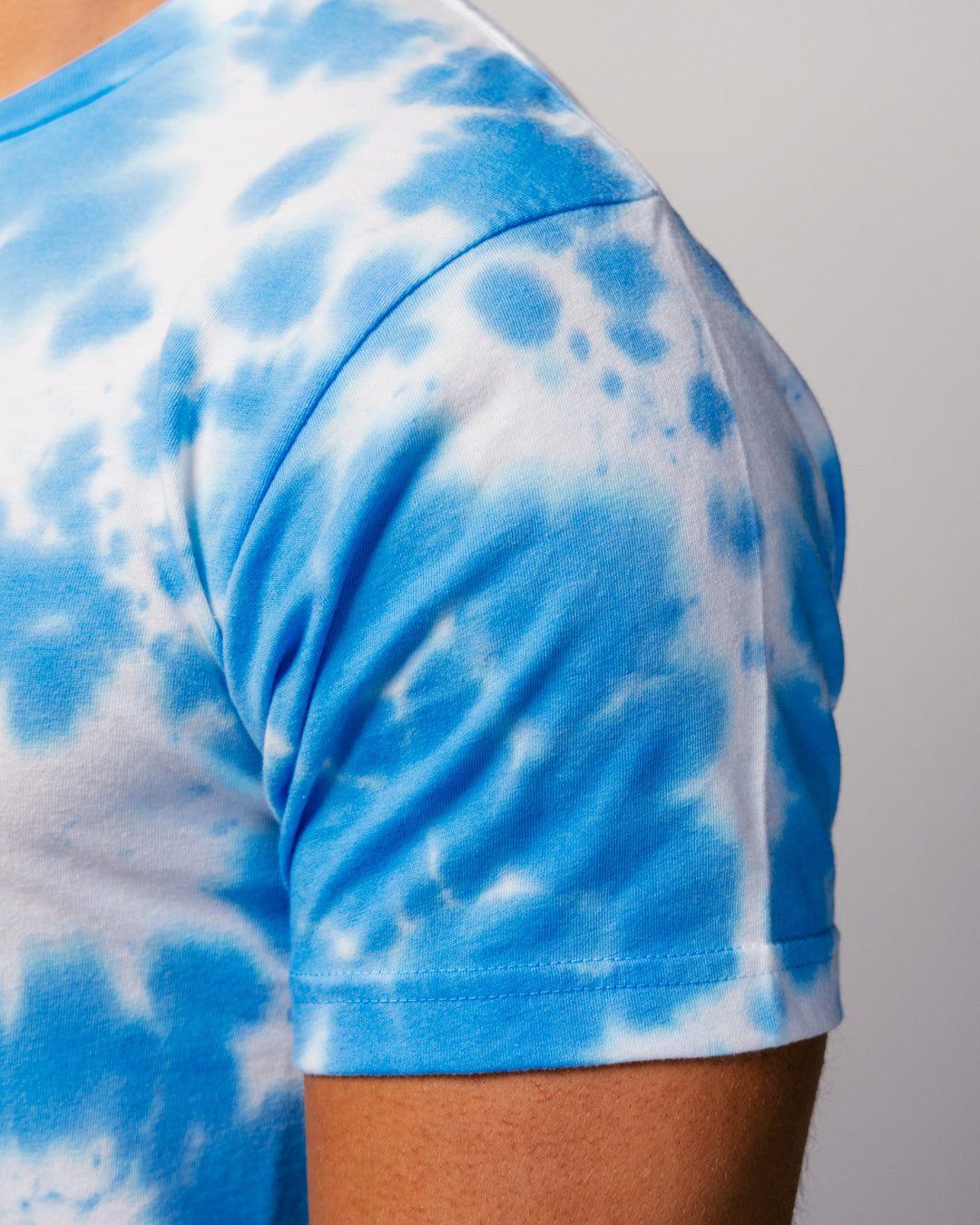Blue and White Tie Dye Unisex Essential T-Shirt | Charlie Hustle 39 / Xs
