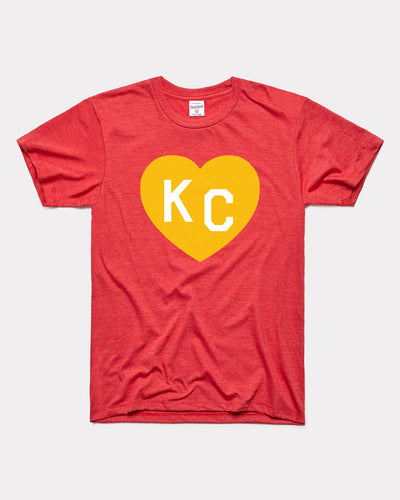 Red & Gold KC Heart Vintage T-Shirt