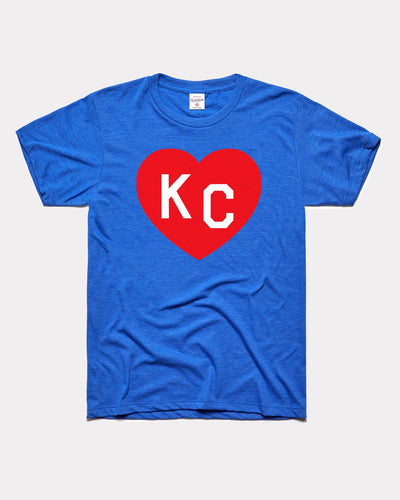 Blue & Crimson KC Heart Vintage T-Shirt