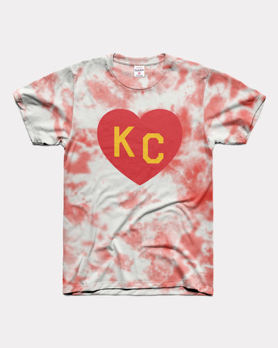 Red & Gold Tie-Dye Kingdom KC Heart Vintage T-Shirt