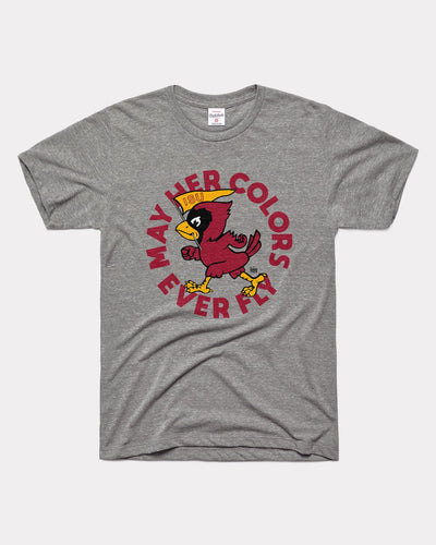 Grey May Her Colors Ever Fly Iowa State Cyclones Vintage T-Shirt