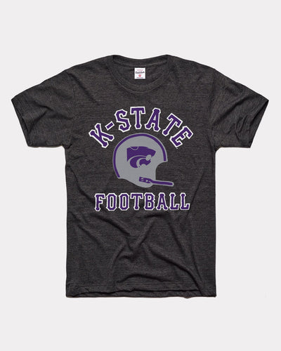 Black K-State Kansas State Wildcats Gridiron Vintage T-Shirt