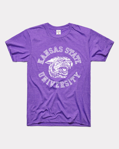 Purple Kansas State University K-State Retro Wildcat Vintage T-Shirt